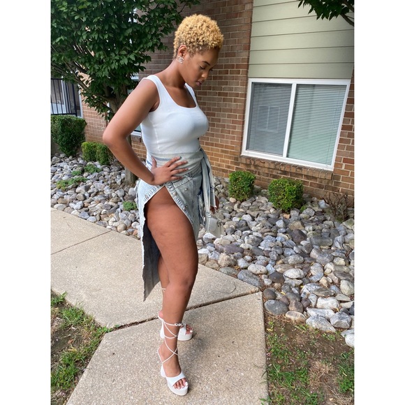 Denim Maxi Skirt - Picture 6 of 10